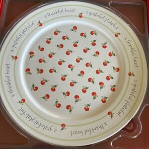 12” Vintage Hallmark Ceramic Cherry Platter